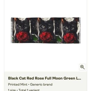 Black Cat Red Rose Scarf